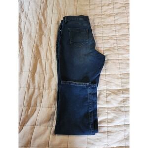 Bandolino Amy Straight Jeans Womens 12 Blue Cotton Blend High Rise‎